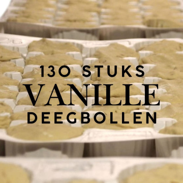 130 stuks vanille wafeldeegbollen